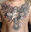 Angel wings chest tattoos designs image